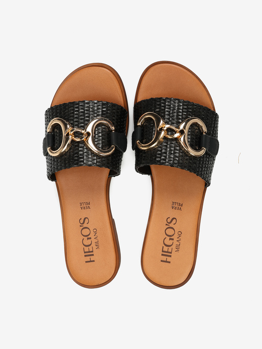 KLAPKI HEGO'S Milano 66843 PANIERE NERO