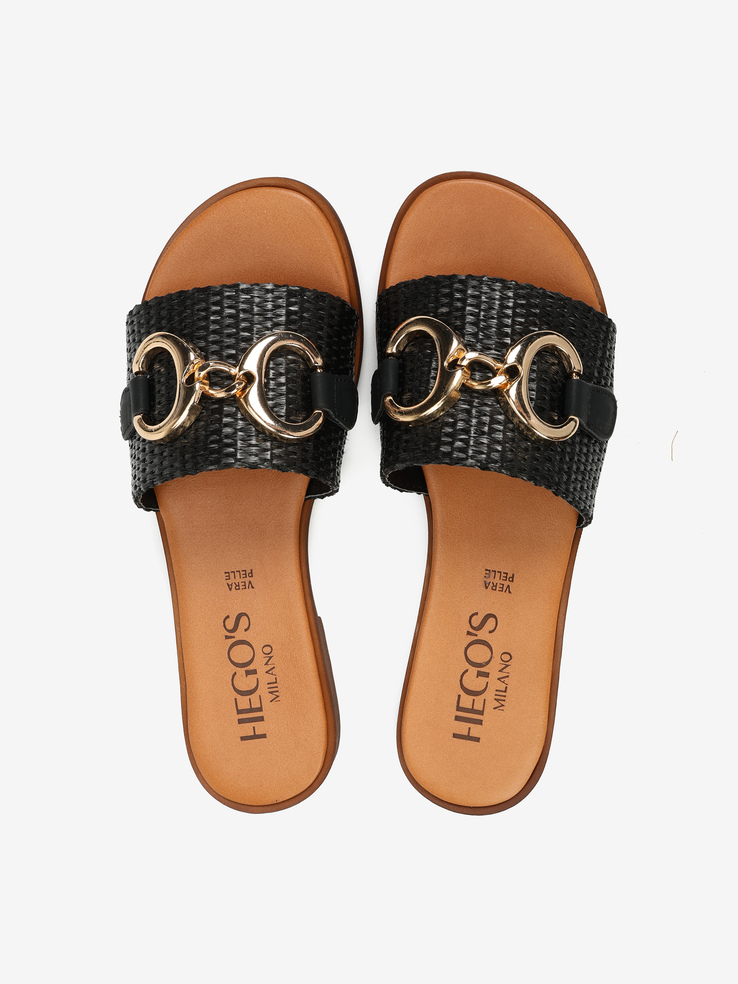 KLAPKI HEGO'S Milano 66843 PANIERE NERO