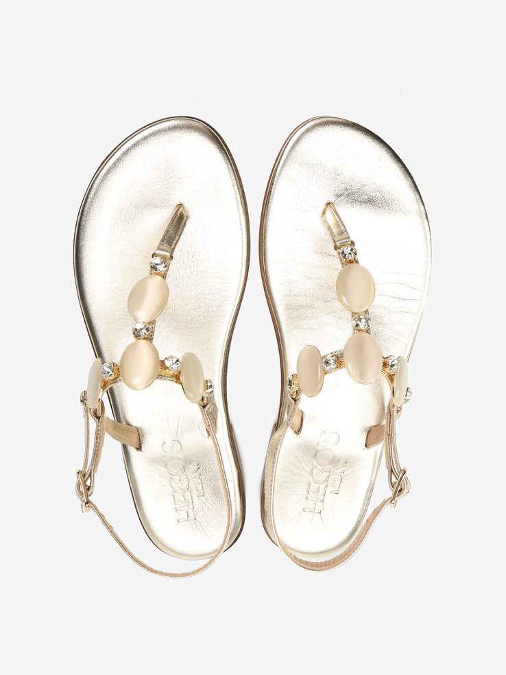 SANDAŁY HEGO'S Milano MP11/26 LAMINATO PLATINO/CRISTAL