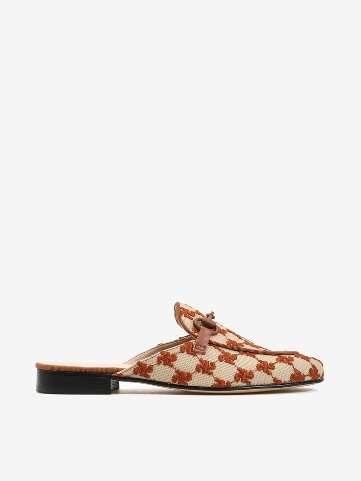 KLAPKI HEGO'S Milano 2051 TESSUTO H GREZZO/CUOIO