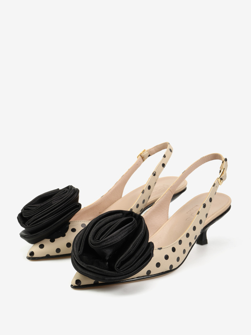 SZPILKI HEGO'S Milano 1965 POIS BEIGE