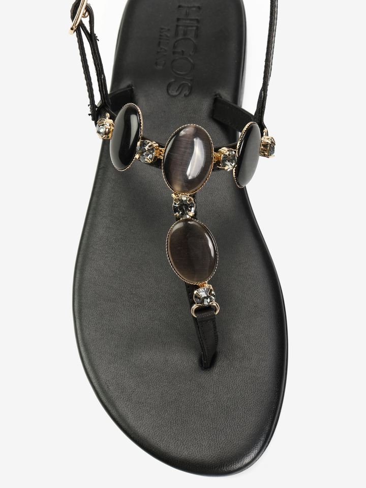 CZARNE SANDAŁY HEGO'S Milano