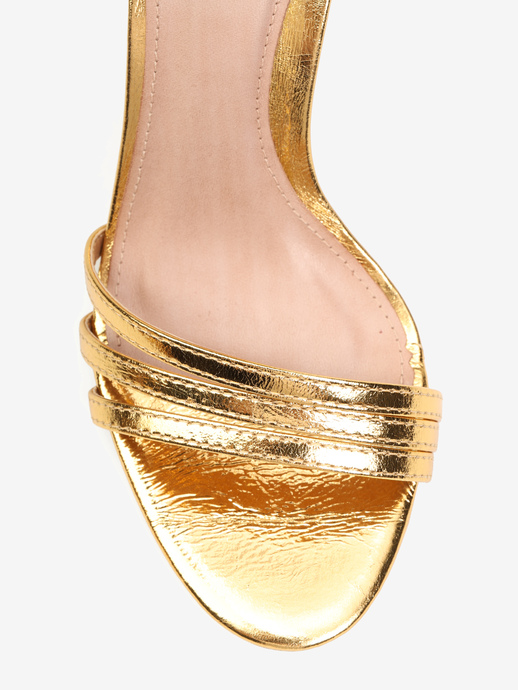 SANDAŁY HEGO'S Milano F66143 METAL BALA OURO