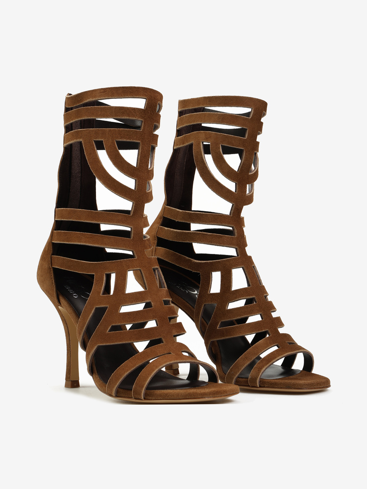 SANDAŁY HEGO'S Milano 9583 CAMOSCIO TABACCO