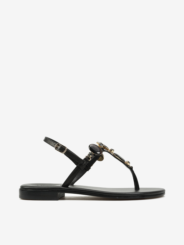 CZARNE SANDAŁY HEGO'S Milano