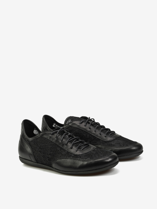 SNEAKERSY HEGO'S Milano 2-3878 NAPPA/RETE NERO