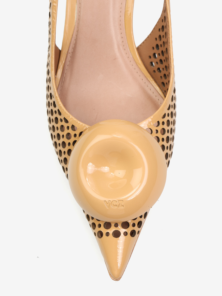 SZPILKI HEGO'S Milano F66148 VERNIZ PEACH SAND