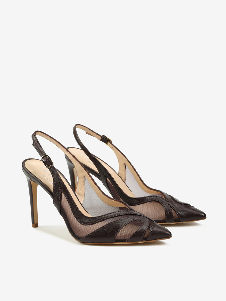 SZPILKI HEGO'S Milano 9597 NAPPA MORO