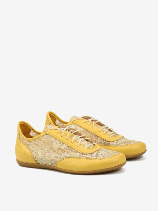 SNEAKERSY HEGO'S Milano 2-3878 NAPPA/PIZZO GIALLO