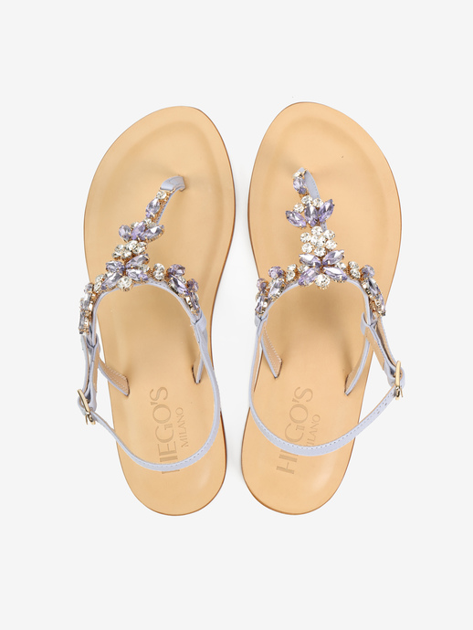 SANDAŁY HEGO'S Milano MOIRE LAMINATO GLICINE/GLICINE