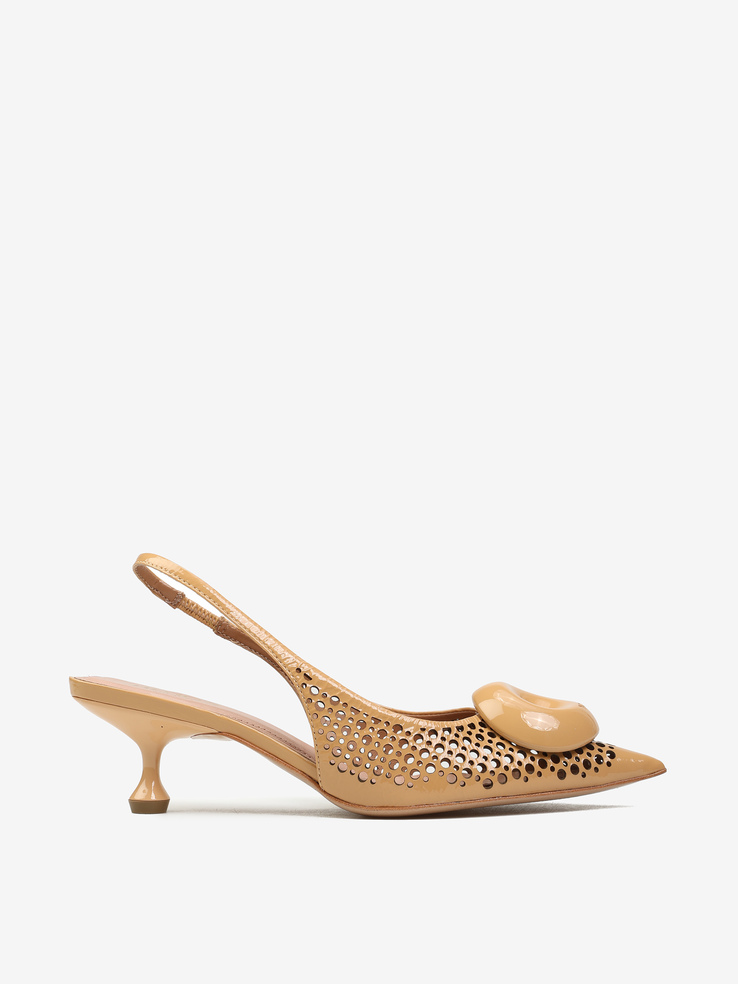 SZPILKI HEGO'S Milano F66148 VERNIZ PEACH SAND