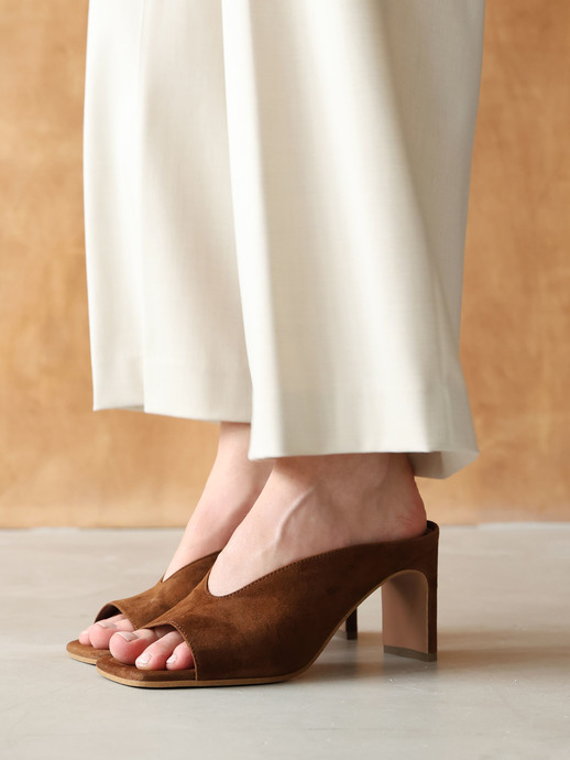 KLAPKI HEGO'S Milano S2754 CAMOSCIO CHOCO