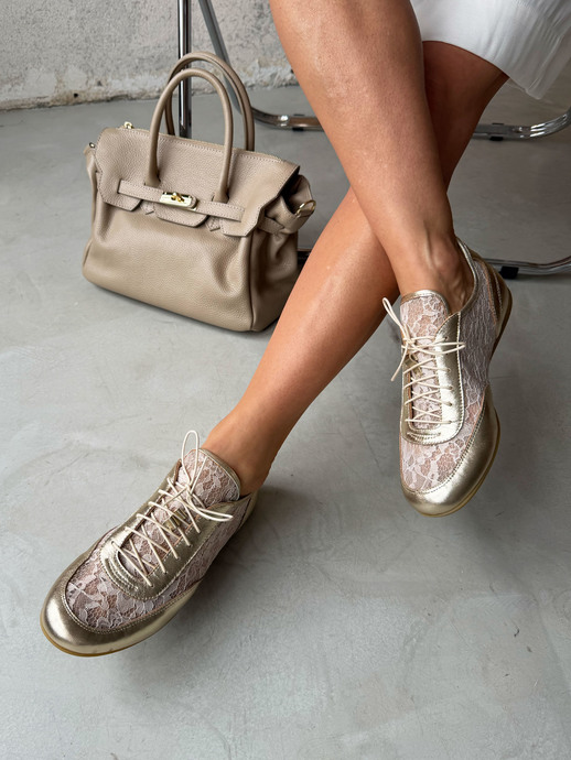 SNEAKERSY HEGO'S Milano 2-3878 NAPPA/PIZZO PLATINO