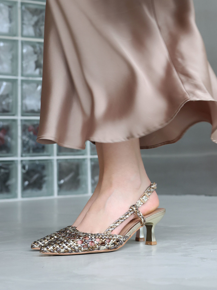 SZPILKI HEGO'S Milano 2110 LAMINATO MULTI/BRONZO