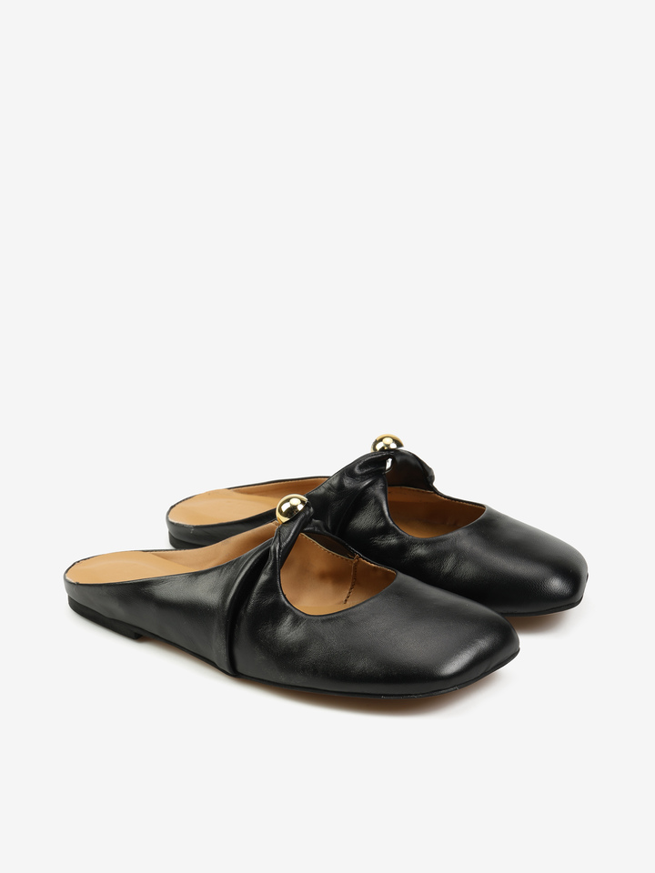 CZARNE KLAPKI HEGO'S Milano