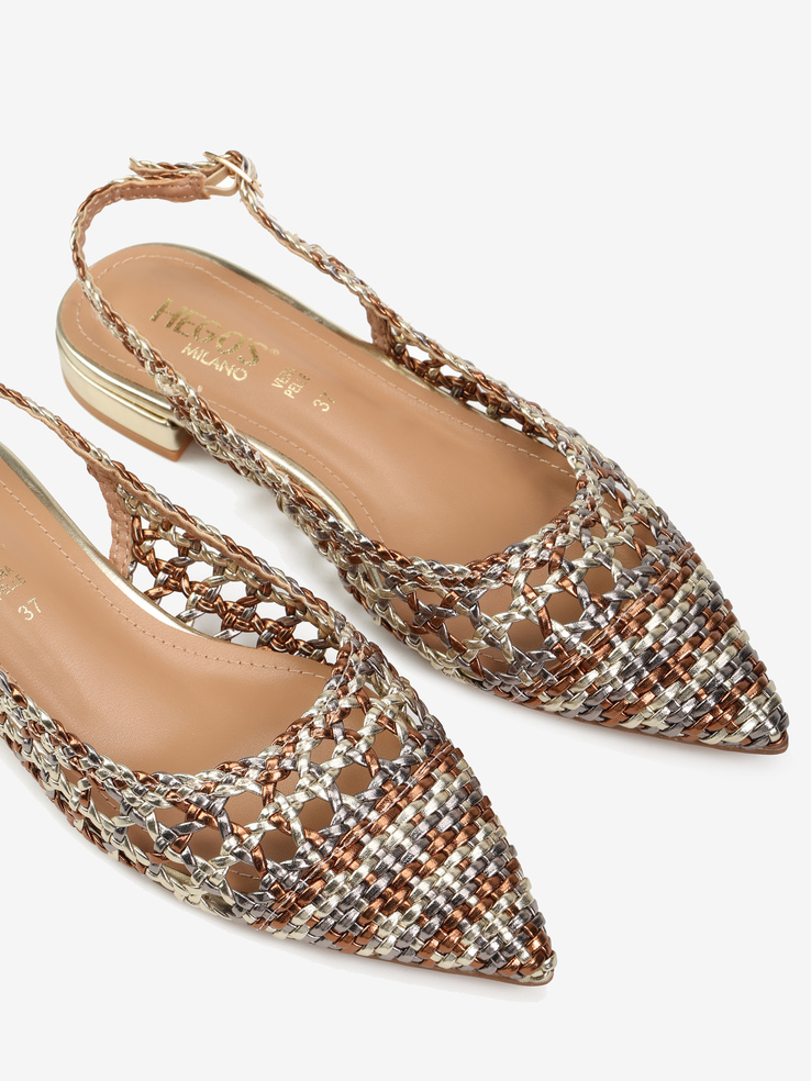 BALERINY HEGO'S Milano 2053 LAMINATO MULTI/BRONZO