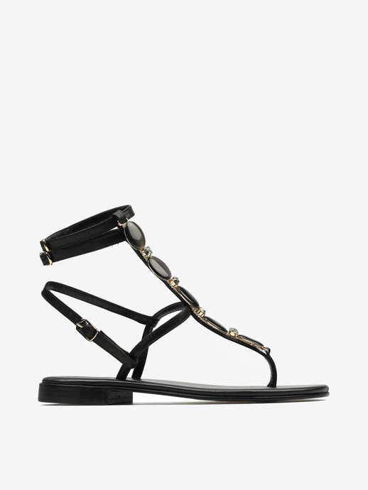 SANDAŁY HEGO'S Milano MP52/25 PELLE NERO/NERO