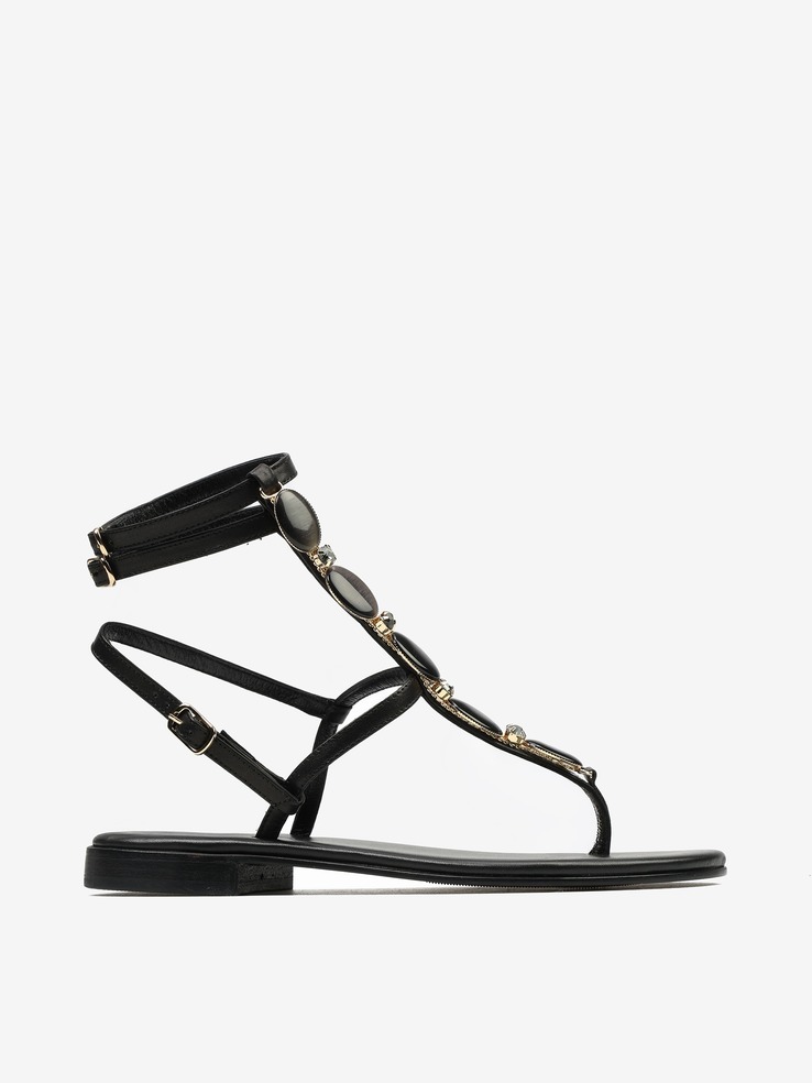 SANDAŁY HEGO'S Milano MP52/25 PELLE NERO/NERO