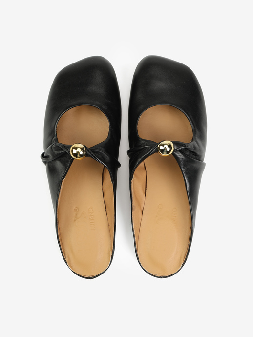 KLAPKI HEGO'S Milano LW08 NAPPA NERO