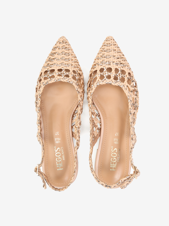 BALERINY Z ODKRYTĄ PIĘTĄ  HEGO'S Milano