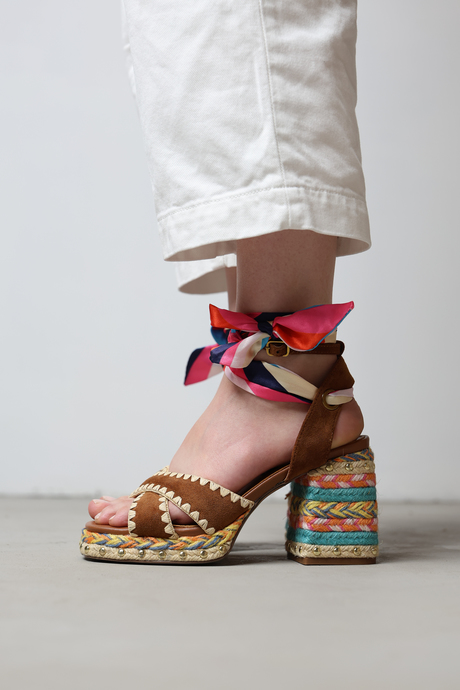 SANDAŁY HEGO'S Milano HAVANA-448 CAMOSCIO TAN