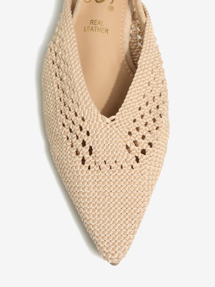 BEŻOWE BALERINY  HEGO'S Milano