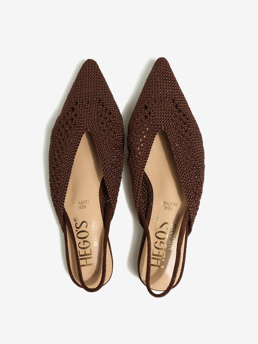 BALERINY HEGO'S Milano 21028 CROCHET BROWN