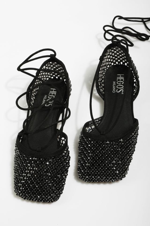 CZARNE BALERINY  HEGO'S Milano