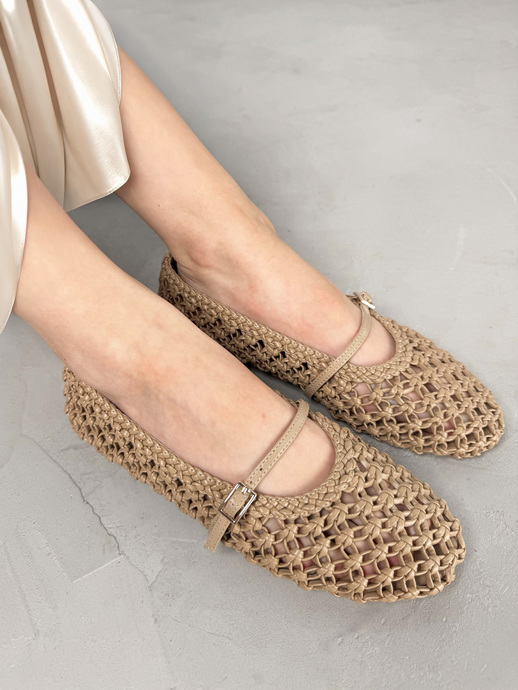 BALERINY HEGO'S Milano F25548-1 WEAVE NUDE