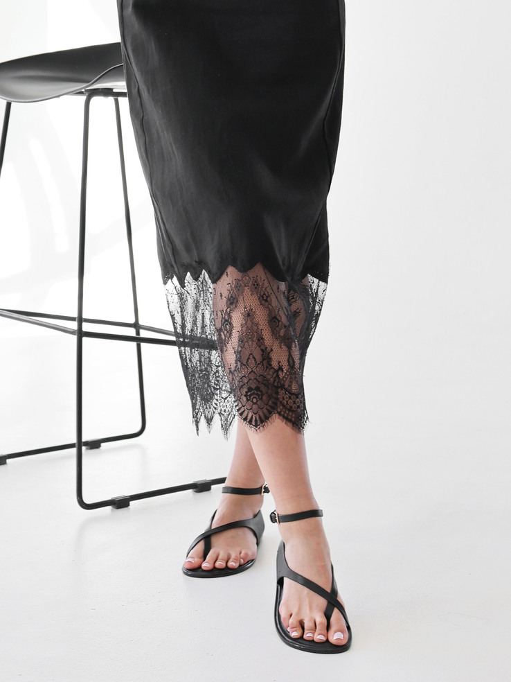 SANDAŁY HEGO'S Milano 25F-8621-23 LEATHER BLACK