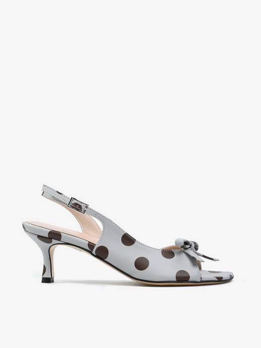 SANDAŁY HEGO'S Milano 2614 NAPPA POIS GRIGIO PERLA/MORO