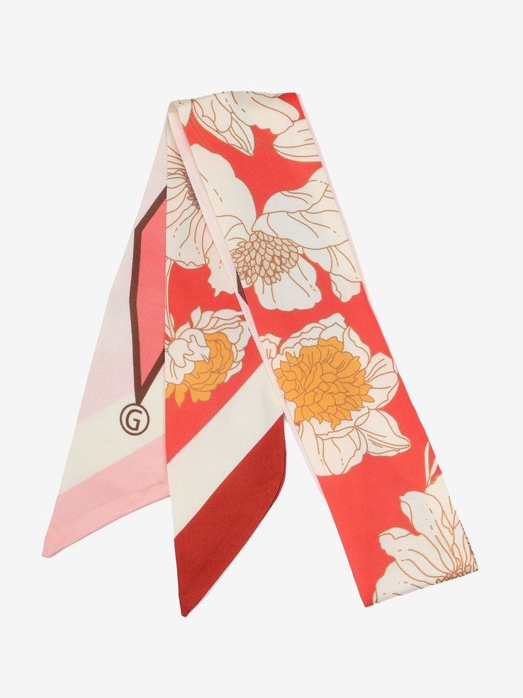 APASZKA DAMSKA HEGO'S Milano FOULARD TESSUTO FIORE SOLARE