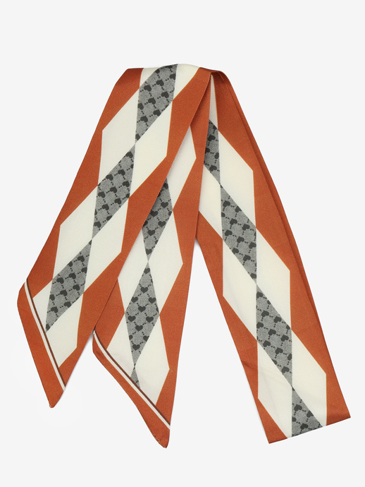 APASZKA DAMSKA HEGO'S Milano FOULARD TESSUTO ROMBO CUOIO