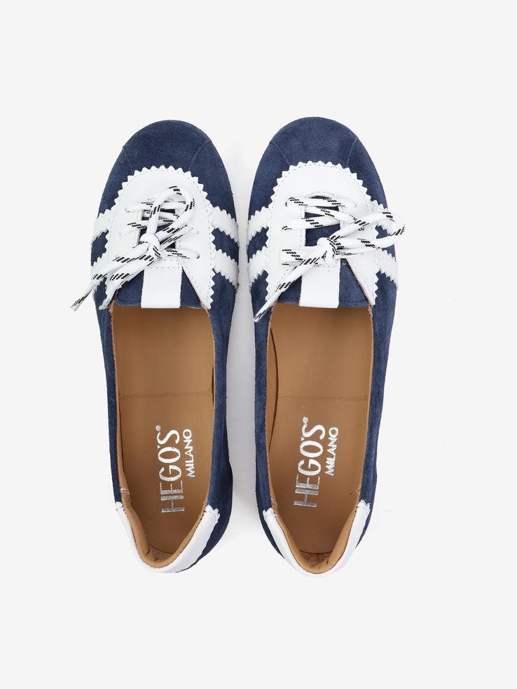 BALERINY HEGO'S Milano 94 CAMOSCIO BLUETTE