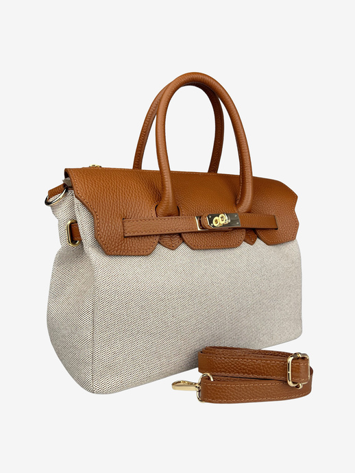 TOREBKA DAMSKA HEGO'S Milano 1460M CANVAS CUOIO