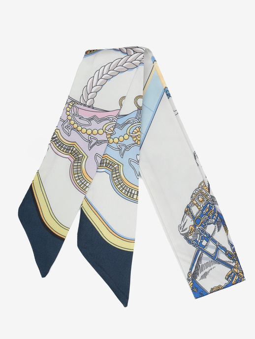 APASZKA DAMSKA HEGO'S Milano FOULARD TESSUTO CAVALIERE BLU