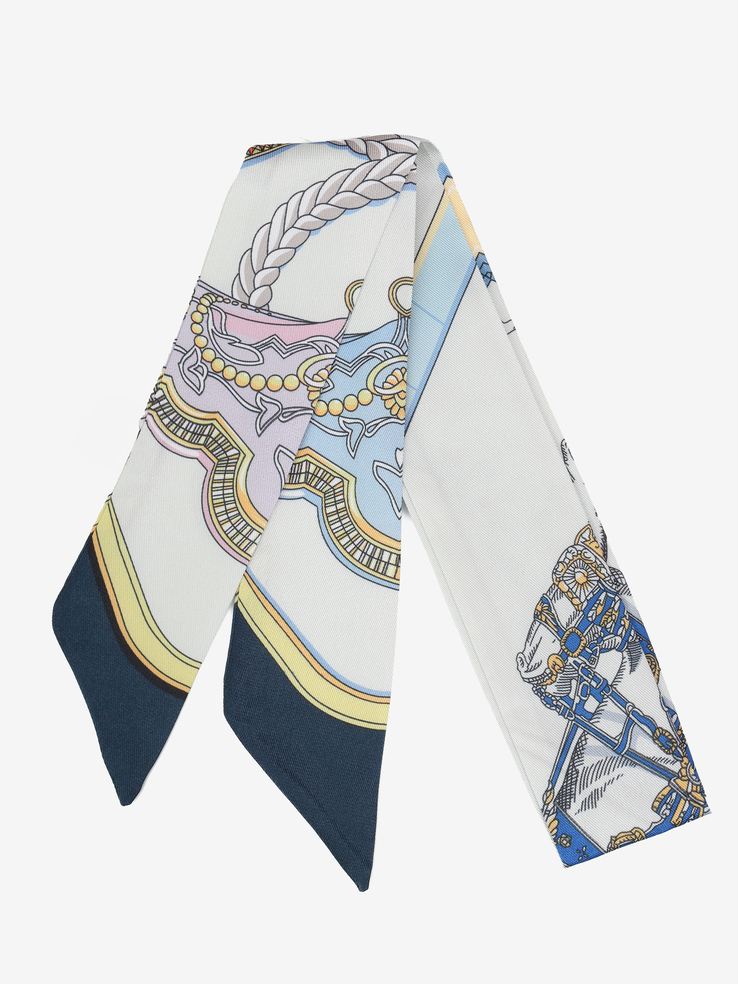 APASZKA DAMSKA HEGO'S Milano FOULARD TESSUTO CAVALIERE BLU