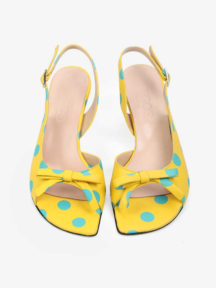 SANDAŁY HEGO'S Milano 2614 NAPPA POIS BANANA/TIFFANY