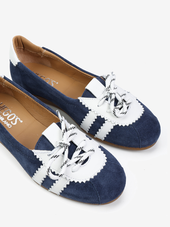 GRANATOWE BALERINY  HEGO'S Milano