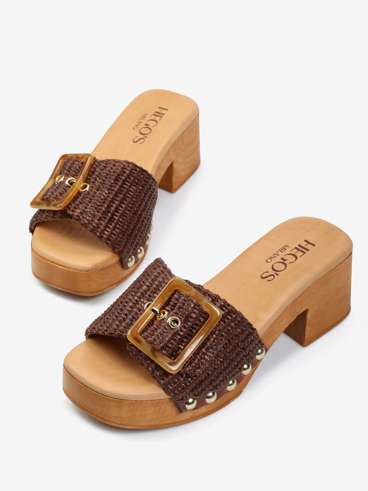 BRĄZOWE KLAPKI HEGO'S Milano