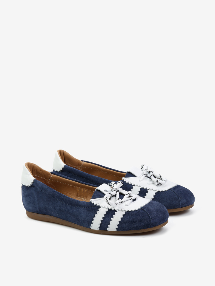 GRANATOWE BALERINY  HEGO'S Milano