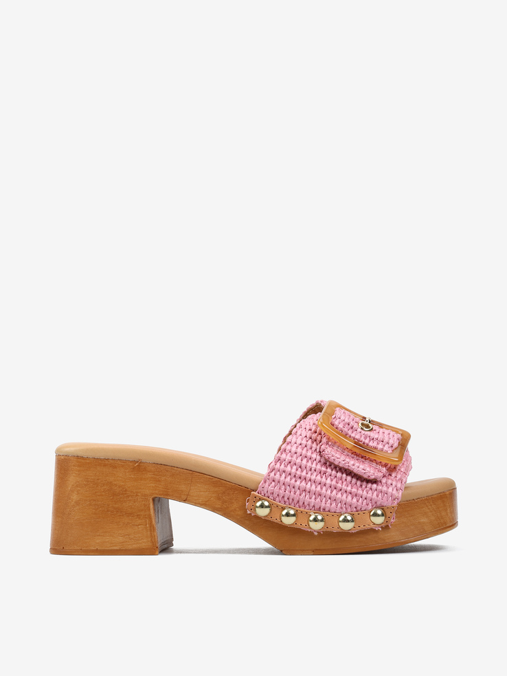 KLAPKI HEGO'S Milano 9507 RAFIA ROSA