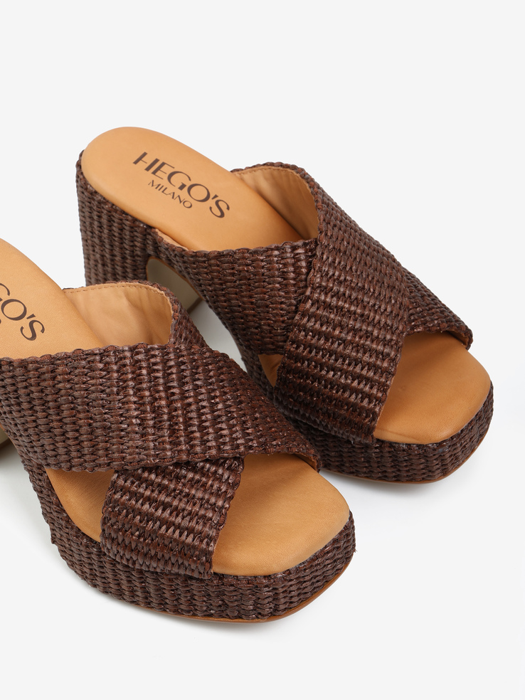 KLAPKI HEGO'S Milano 4710 RAFIA TESTA DI MORO