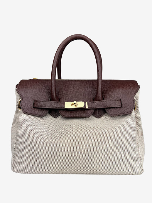 TOREBKA DAMSKA HEGO'S Milano 1460M CANVAS MARRONE