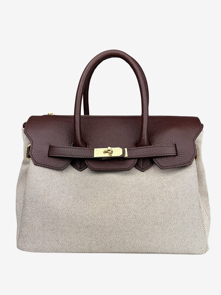 TOREBKA DAMSKA HEGO'S Milano 1460M CANVAS MARRONE