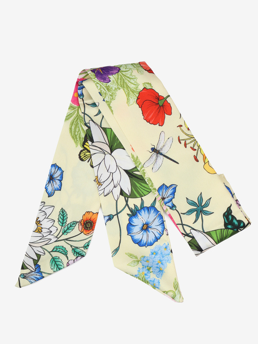 APASZKA DAMSKA HEGO'S Milano FOULARD TESSUTO FIORI GIALLO