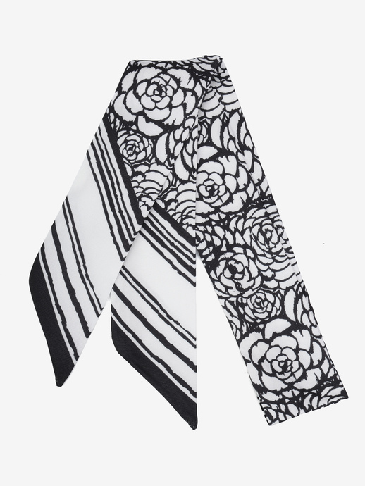 APASZKA DAMSKA HEGO'S Milano FOULARD TESSUTO ROSA NERA