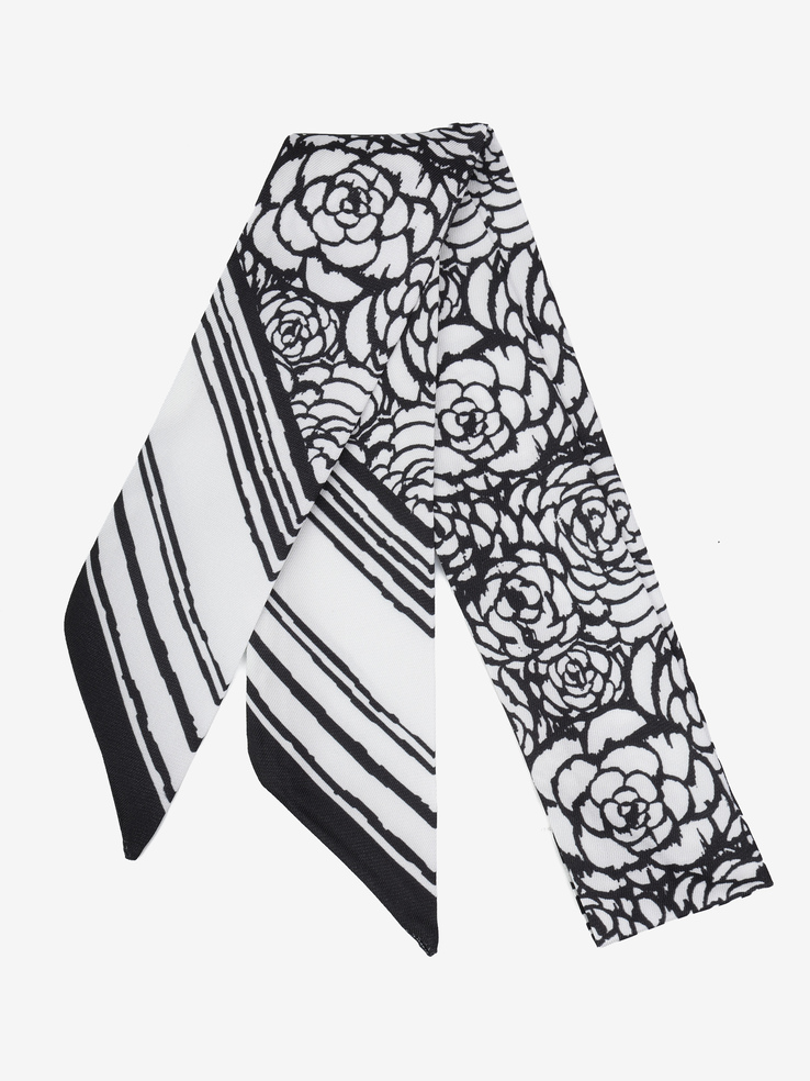 APASZKA DAMSKA HEGO'S Milano FOULARD TESSUTO ROSA NERA