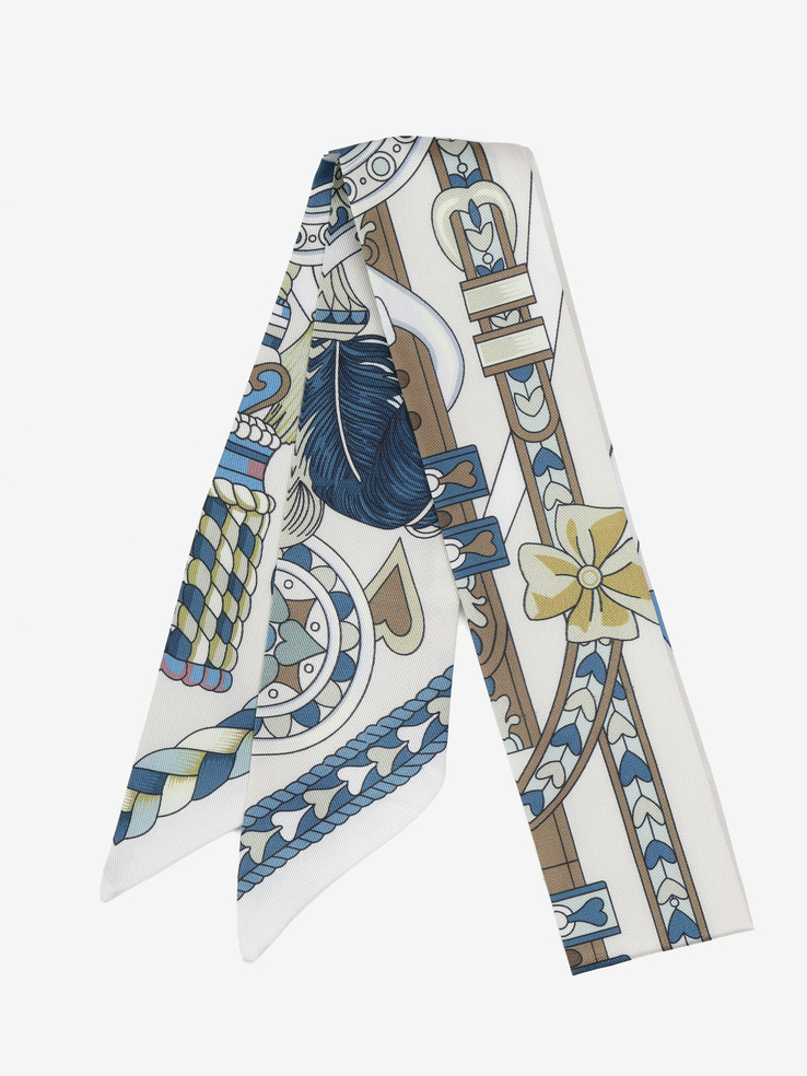 APASZKA DAMSKA HEGO'S Milano FOULARD TESSUTO BLU CUORE