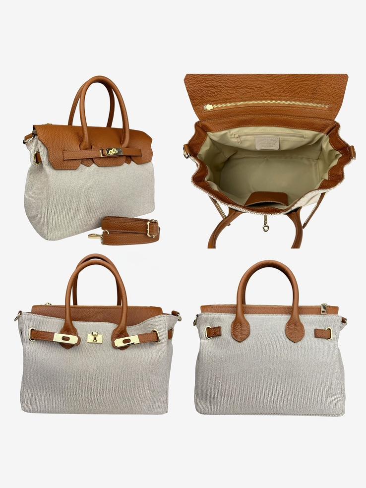 TOREBKA DAMSKA HEGO'S Milano 1460M CANVAS T.MORO